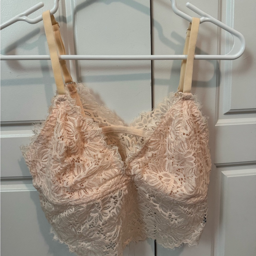 Aerie Lace Bralette in Pale Pink